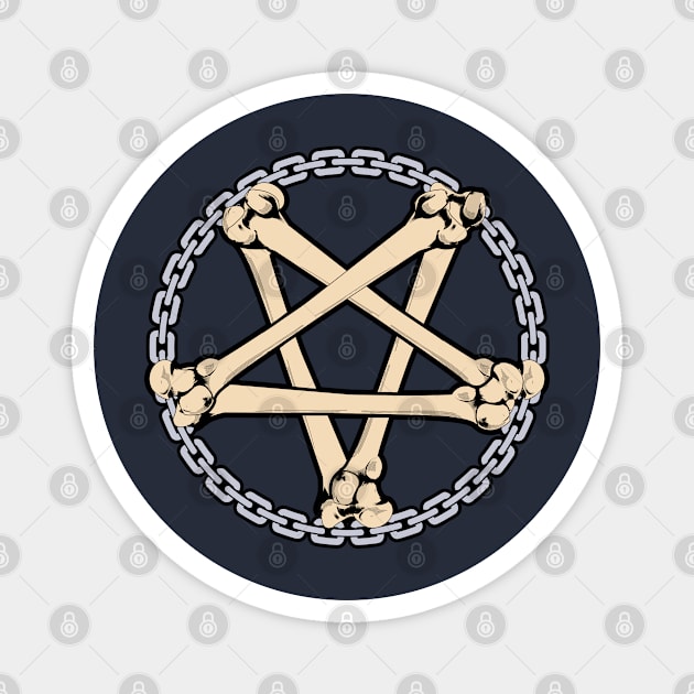 BONE PENTAGRAM Magnet by GreatSeries